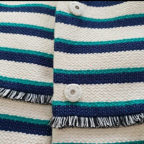 EUC Talbots Fully lined.. size 8 blazer. White/blue/green - Picture 6 of 16